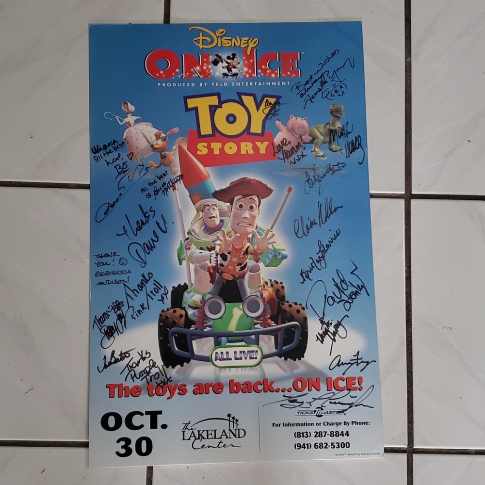 Rare Disney on Ice "Toy Story" signed tourposter